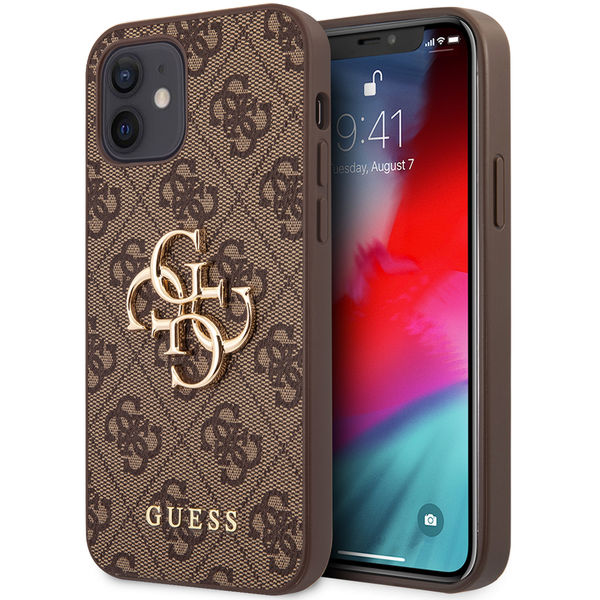 Guess - Hardcase 4G Big Metal Logo (GUHCP12M4GMGBR) - iPhone 12 / iPhone 12 Pro - Brown