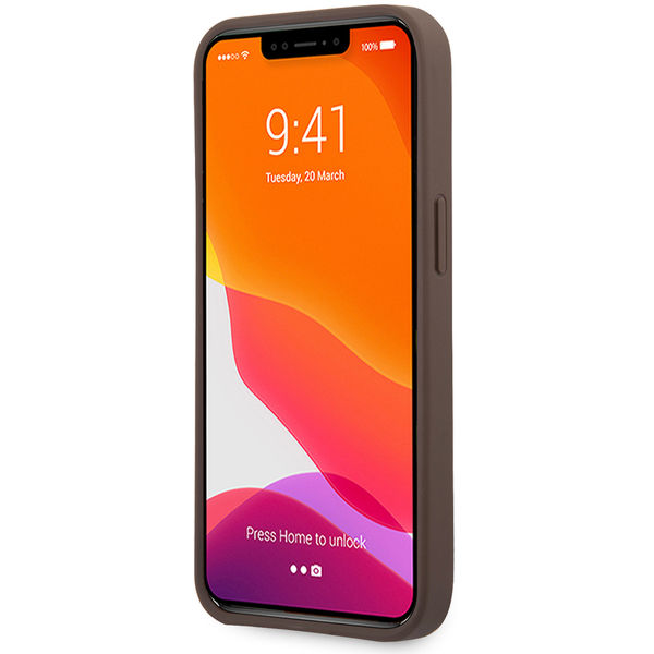 Guess - Hardcase 4G Big Metal Logo (GUHCP13L4GMGBR) - iPhone 13 Pro - Brown