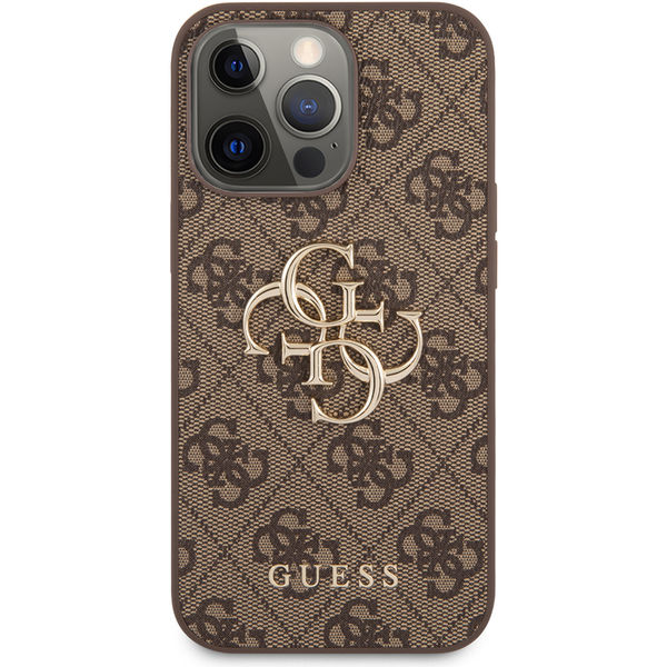 Guess - Hardcase 4G Big Metal Logo (GUHCP13L4GMGBR) - iPhone 13 Pro - Brown