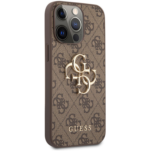 Guess - Hardcase 4G Big Metal Logo (GUHCP13L4GMGBR) - iPhone 13 Pro - Brown