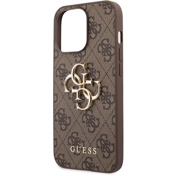 Guess - Hardcase 4G Big Metal Logo (GUHCP13L4GMGBR) - iPhone 13 Pro - Brown