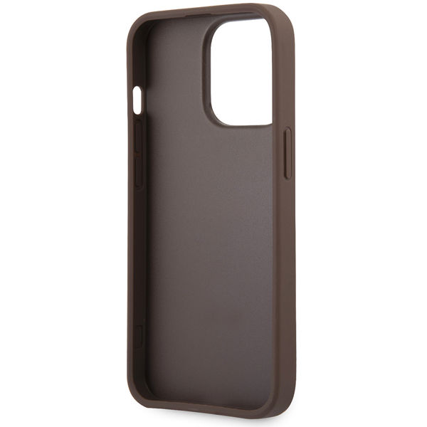 Guess - Hardcase 4G Big Metal Logo (GUHCP13L4GMGBR) - iPhone 13 Pro - Brown
