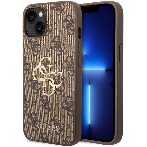 Guess - Hardcase 4G Big Metal Logo (GUHCP14S4GMGBR) - iPhone 14 - Brown