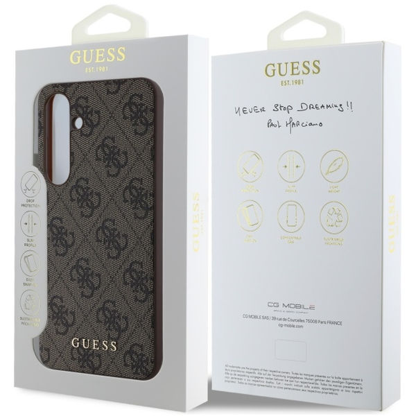 Guess - Hardcase 4G Classic (GUHCS24FEG4GFBR) - Samsung Galaxy S24 FE - Brown