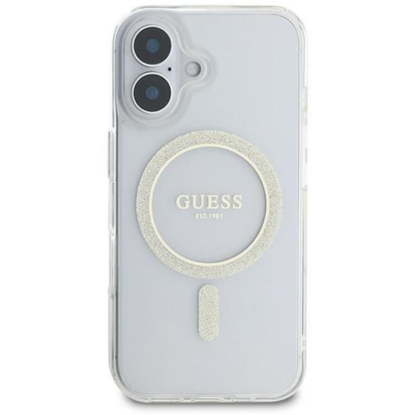 Guess - IML Glitter Circle MagSafe (GUHMP16SHFGERET) - iPhone 16 - Clear