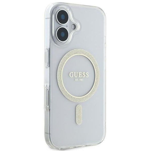 Guess - IML Glitter Circle MagSafe (GUHMP16SHFGERET) - iPhone 16 - Clear