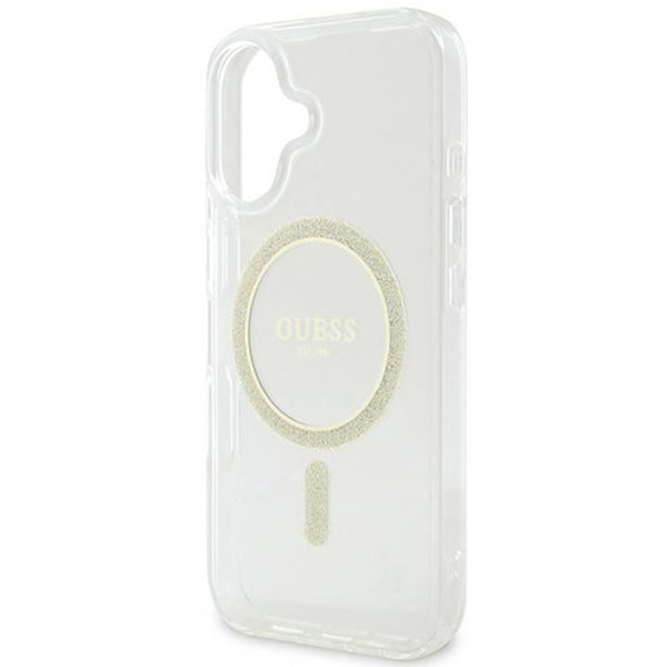 Guess - IML Glitter Circle MagSafe (GUHMP16SHFGERET) - iPhone 16 - Clear