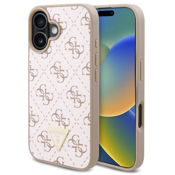 Guess - Hardcase 4G Triangle Metal Logo (GUHCP16MPG4GPH) - iPhone 16 Plus - White