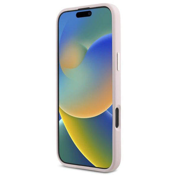 Guess - Silicone Script Metal Logo & Frame (GUHCP16MSMBSLP) - iPhone 16 Plus - Pink