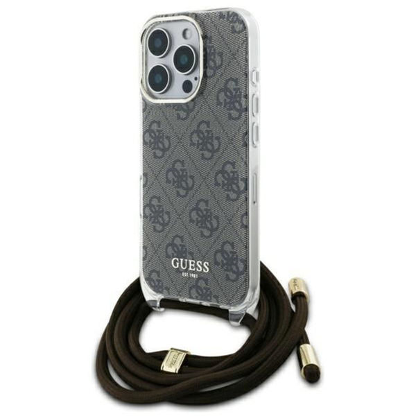 Guess - Crossbody Cord 4G Print (GUHCP16LHC4SEW) - iPhone 16 Pro - Brown
