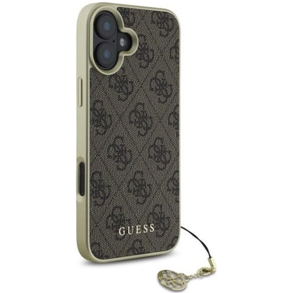 Guess - Hardcase 4G Charms Collection (GUHCP16SGF4GBR) - iPhone 16 - Brown