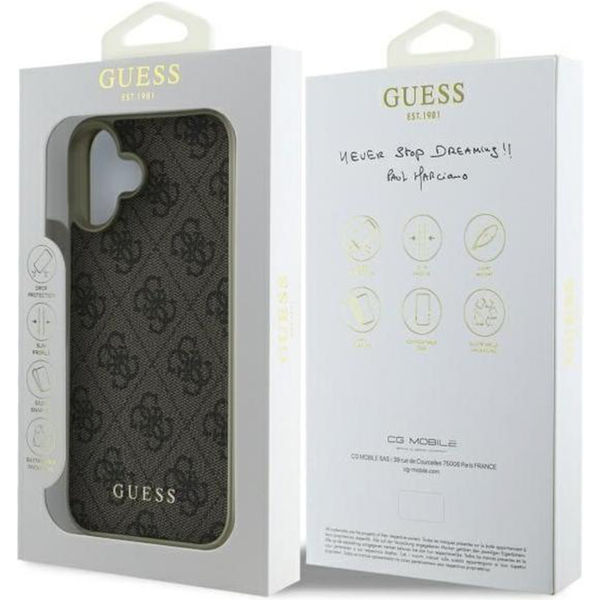 Guess - Hardcase 4G Charms Collection (GUHCP16SGF4GBR) - iPhone 16 - Brown
