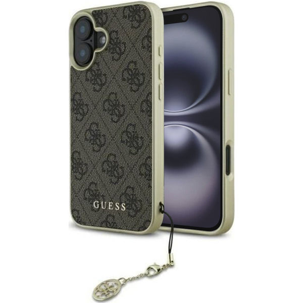Guess - Hardcase 4G Charms Collection (GUHCP16MGF4GBR) - iPhone 16 Plus - Brown