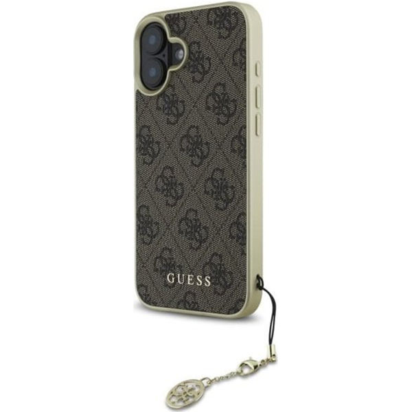 Guess - Hardcase 4G Charms Collection (GUHCP16MGF4GBR) - iPhone 16 Plus - Brown
