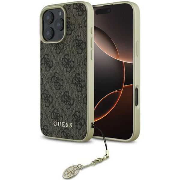 Guess - Hardcase 4G Charms Collection (GUHCP16XGF4GBR) - iPhone 16 Pro Max - Brown