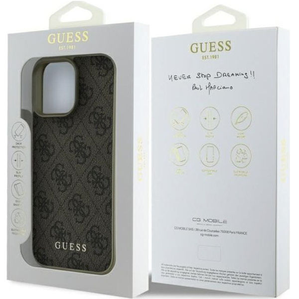 Guess - Hardcase 4G Charms Collection (GUHCP16XGF4GBR) - iPhone 16 Pro Max - Brown