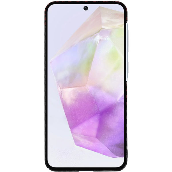 Techsuit - Carbonite FiberShell - Samsung Galaxy A36 5G - Red Vortex