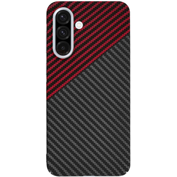 Techsuit - Carbonite FiberShell - Samsung Galaxy A36 5G - Red Vortex