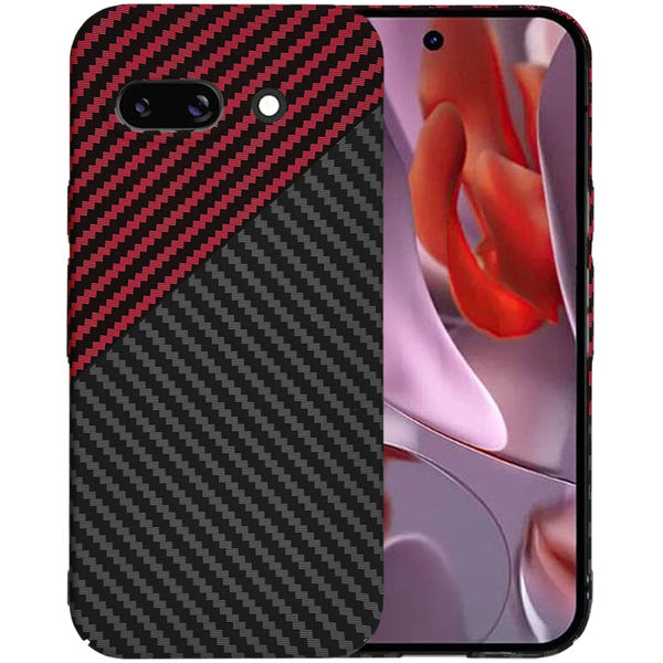 Techsuit - Carbonite FiberShell - Google Pixel 9a - Red Vortex