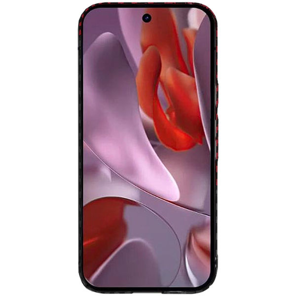 Techsuit - Carbonite FiberShell - Google Pixel 9a - Red Vortex