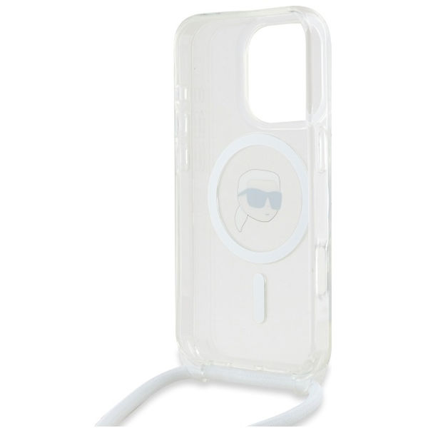 Karl Lagerfeld - IML Crossbody MagSafe (KLHMP16LHCKHNT) - iPhone 16 Pro - Transparent Karl Head