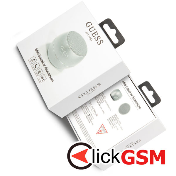Guess - Wireless Mini Speaker (GUWSALGEG) - Bluetooth 5.0, 3W, 300mAh, 4H - Grey