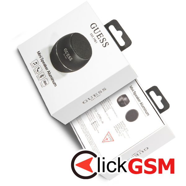 Guess - Wireless Mini Speaker (GUWSALGEK) - Bluetooth 5.0, 3W, 300mAh, 4H - Black