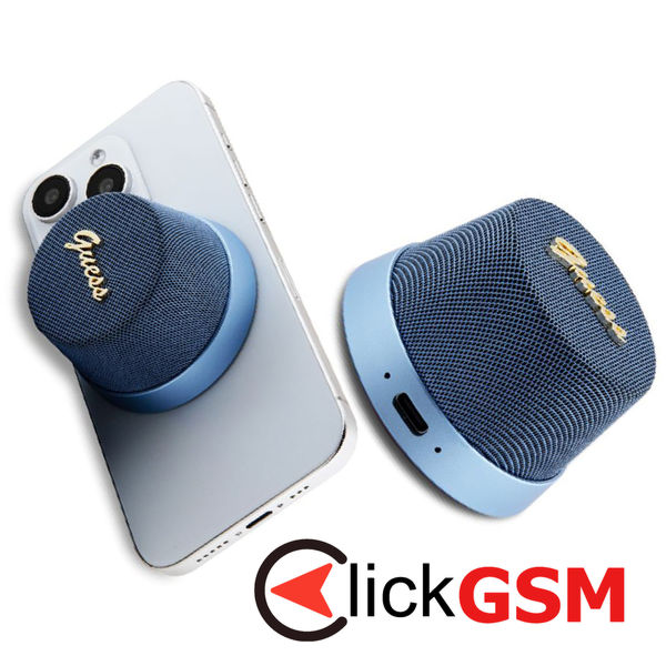 Guess - Speaker Stand Magnetic Script Metal (GUWSC3ALSMB) - TWS, USB-C, Bluetooth V5.3, 700mAh, 3W - Blue