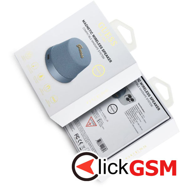 Guess - Speaker Stand Magnetic Script Metal (GUWSC3ALSMB) - TWS, USB-C, Bluetooth V5.3, 700mAh, 3W - Blue