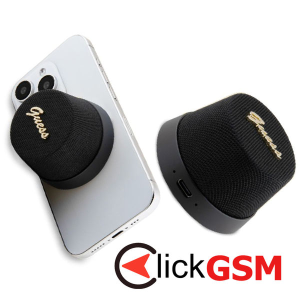 Guess - Speaker Stand Magnetic Script Metal (GUWSC3ALSMK) - TWS, USB-C, Bluetooth V5.3, 700mAh, 3W - Black