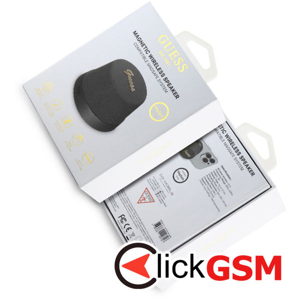 Guess - Speaker Stand Magnetic Script Metal (GUWSC3ALSMK) - TWS, USB-C, Bluetooth V5.3, 700mAh, 3W - Black