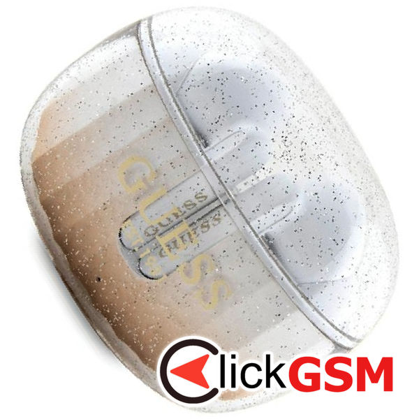 Guess - Wireless Earbuds (GUTWSHDGKEED) - Bluetooth 5.3, TWS, USB-C, with Docking Station, IPX4 - Glitter Gold Gradient