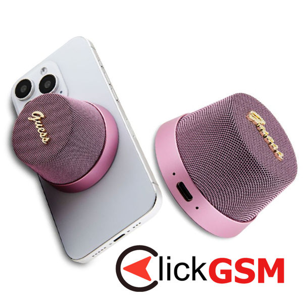 Guess - Speaker Stand Magnetic Script Metal (GUWSC3ALSMP) - TWS, USB-C, Bluetooth V5.3, 700mAh, 3W - Pink