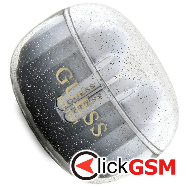 Guess - Wireless Earbuds (GUTWSHDGKEEK) - Bluetooth 5.3, TWS, USB-C, with Docking Station, IPX4 - Glitter Black Gradient