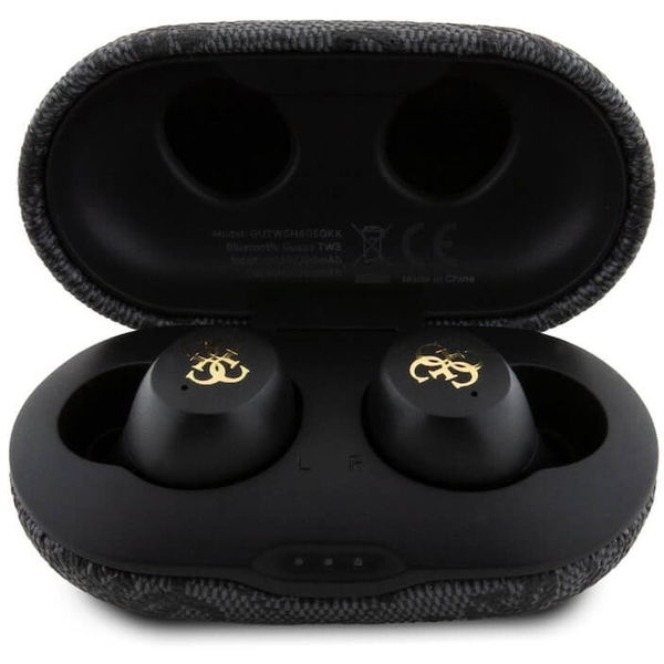 Guess - Wireless Earbuds 4G Metal (GUTWSP4EGK) - with Docking Station, Bluetooth 5.3, TWS, ENC, IPX5, 300mAh - Black