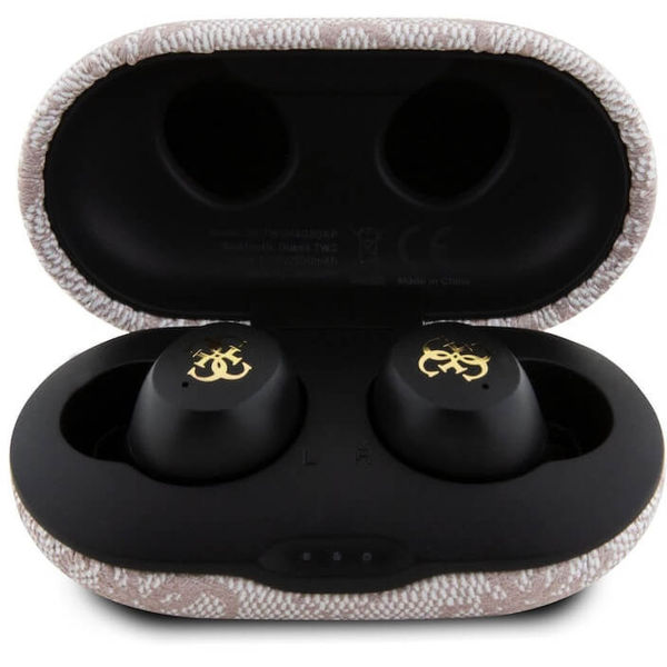 Guess - Wireless Earbuds 4G Metal (GUTWSP4EGP) - with Docking Station, Bluetooth 5.3, TWS, ENC, IPX5, 300mAh - Pink
