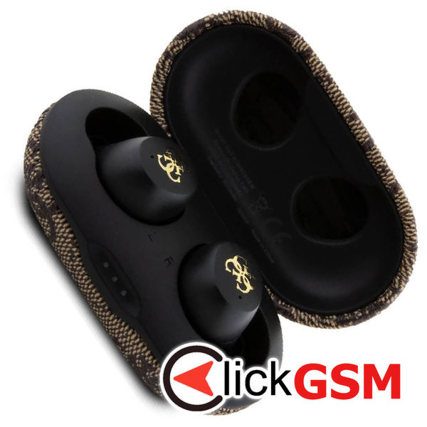 Guess - Wireless Earbuds 4G Metal (GUTWSP4EGW) - with Docking Station, Bluetooth 5.3, TWS, ENC, IPX5, 300mAh - Brown