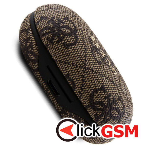 Guess - Wireless Earbuds 4G Metal (GUTWSP4EGW) - with Docking Station, Bluetooth 5.3, TWS, ENC, IPX5, 300mAh - Brown