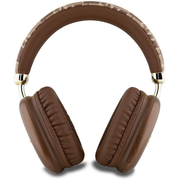 Guess - Wireless Headphones GCUBE Metallic Script Logo (GUBHK1GCTCSW) - Over-ear Headset, Bluetooth 5.3, 400mAh - Brown