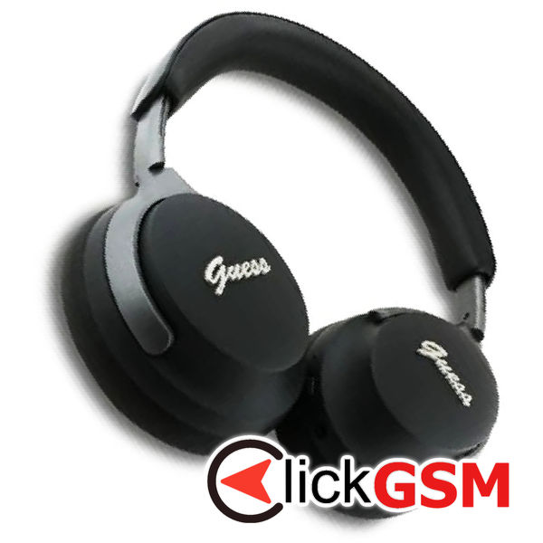 Guess - Wireless Headphones Metal Script Logo (GUBHC22PSFCSMK) - Bluetooth, ANC, On-ear - Black