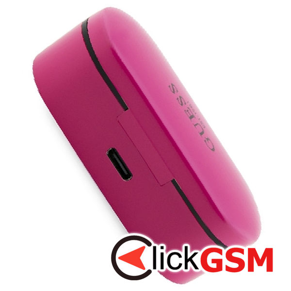 Guess - Wireless Earbuds (GUTWST31EM) - Bluetooth 5.0, TWS, USB-C, with LED Display, Docking Station, IPX4 - Magenta