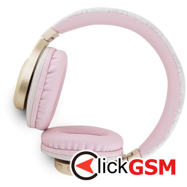 Guess - Wireless Headphones 4G Script (GUBH604GEMP) - Bluetooth 5.3, Over-ear Headset, 300mAh, USB-c, IPX4, 40mm - Pink