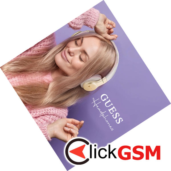 Guess - Wireless Headphones 4G Script (GUBH604GEMP) - Bluetooth 5.3, Over-ear Headset, 300mAh, USB-c, IPX4, 40mm - Pink