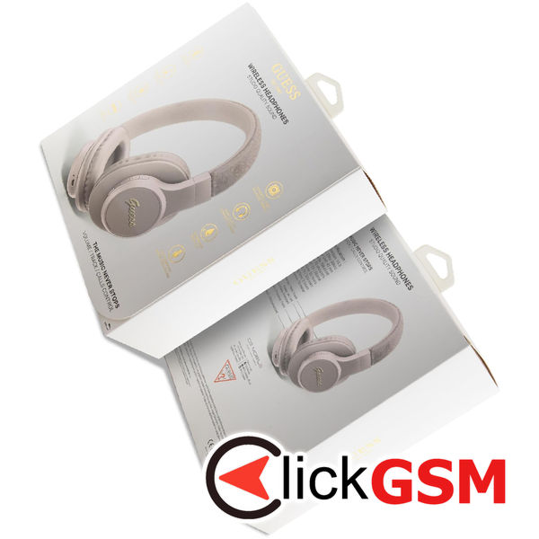 Guess - Wireless Headphones 4G Script (GUBH604GEMP) - Bluetooth 5.3, Over-ear Headset, 300mAh, USB-c, IPX4, 40mm - Pink