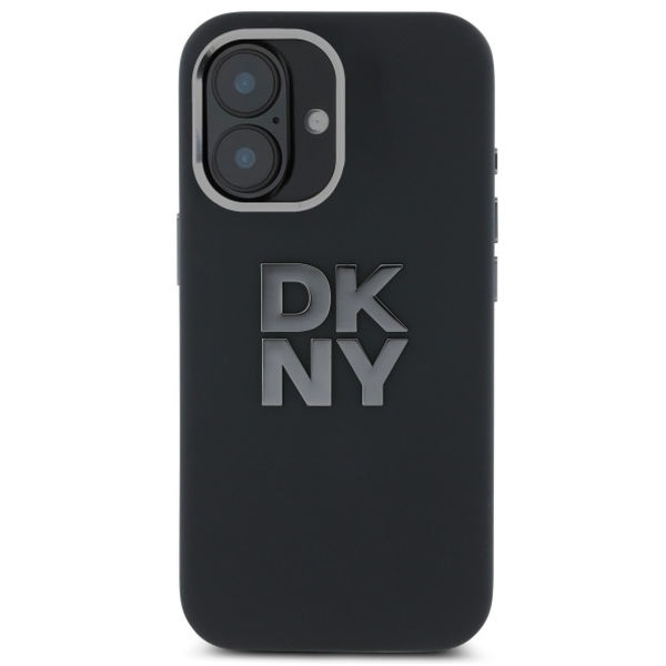 DKNY - Hardcase Liquid Silicone Metal Logo (DKHCP16SSMCBSK) - iPhone 16 - Black