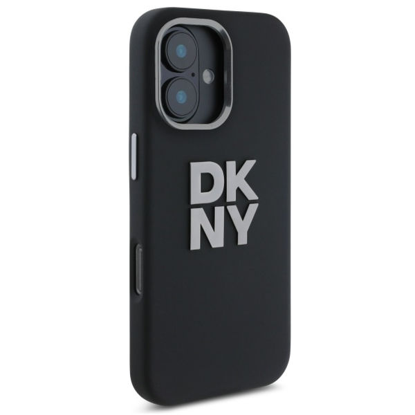 DKNY - Hardcase Liquid Silicone Metal Logo (DKHCP16SSMCBSK) - iPhone 16 - Black