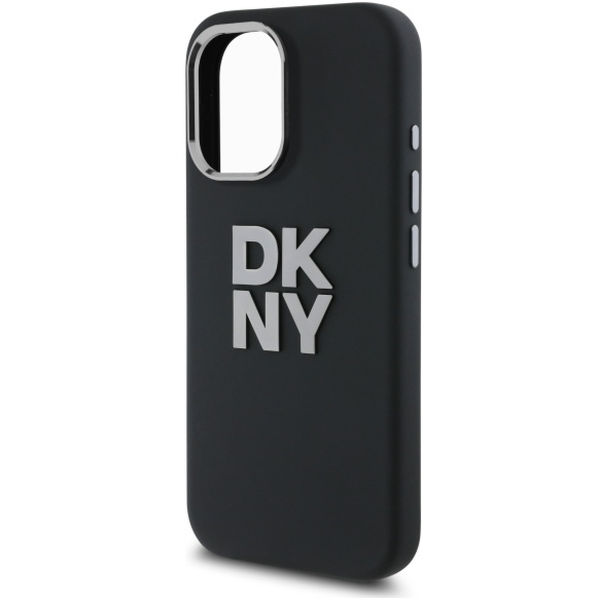 DKNY - Hardcase Liquid Silicone Metal Logo (DKHCP16SSMCBSK) - iPhone 16 - Black
