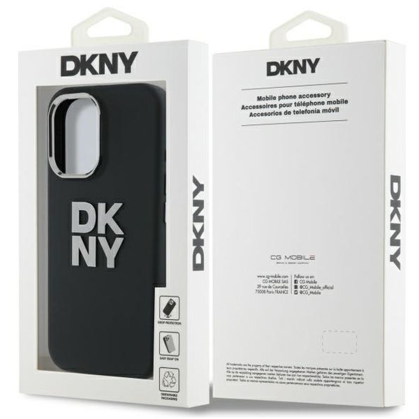DKNY - Hardcase Liquid Silicone Metal Logo (DKHCP16SSMCBSK) - iPhone 16 - Black