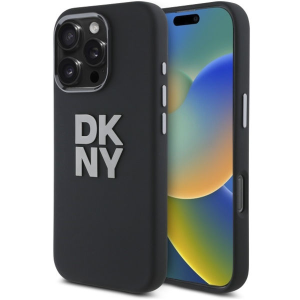 DKNY - Hardcase Liquid Silicone Metal Logo (DKHCP16XSMCBSK) - iPhone 16 Pro Max - Black