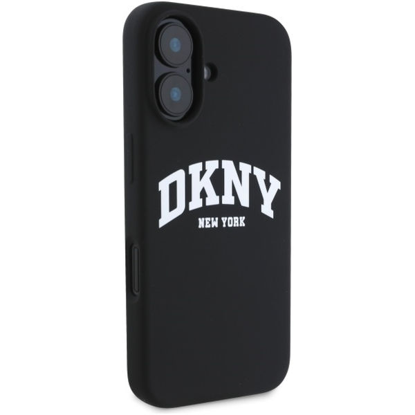 DKNY - Hardcase Silicone White Printed Logo MagSafe (DKHMP16SSNYACH) - iPhone 16 - Black